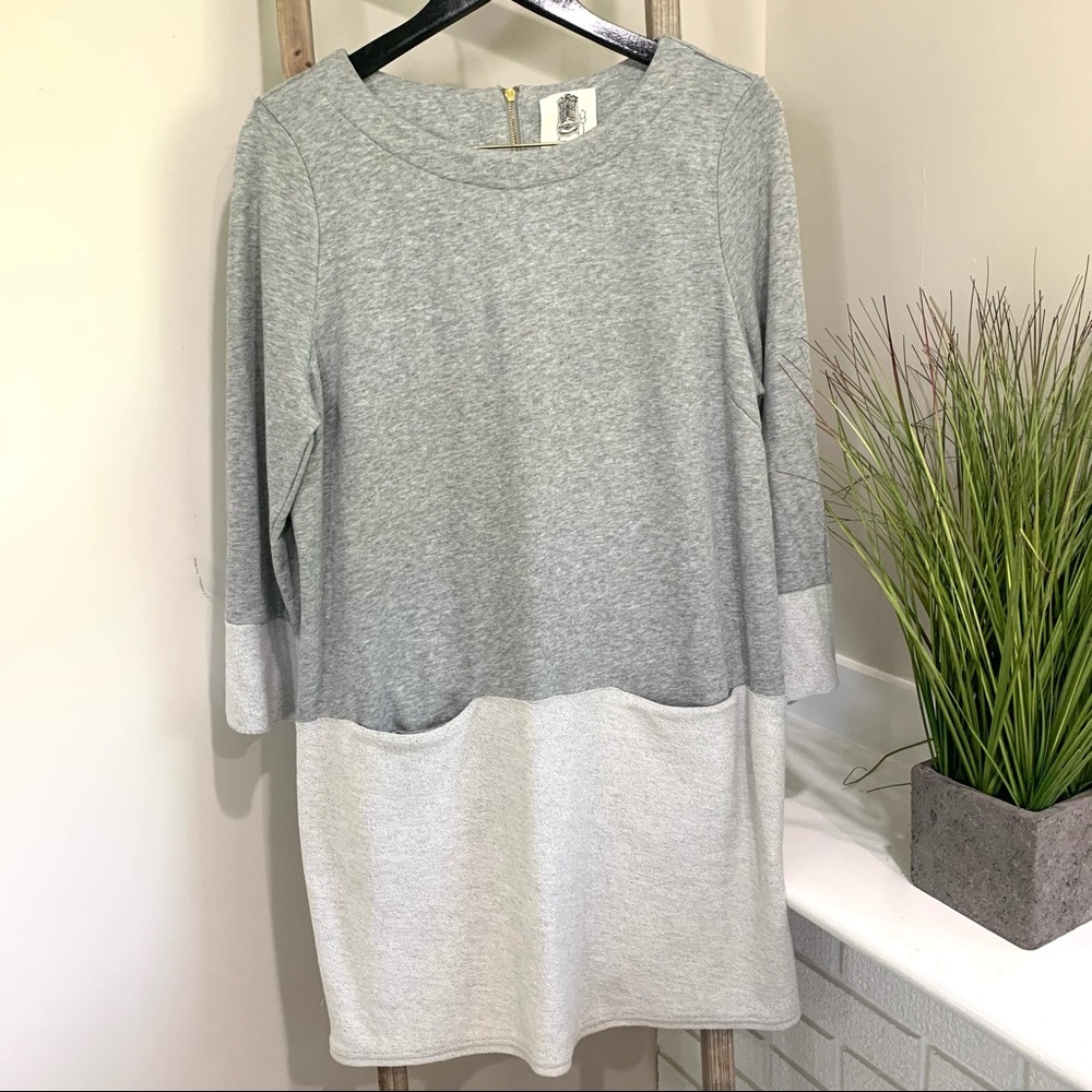 Reposhing: Anthropologie Gray and White Colorblock Dress